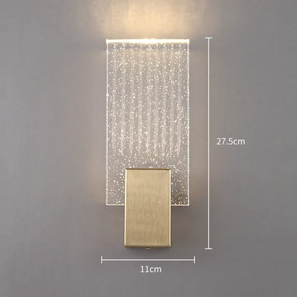 DecorBites™ Crystal Gold LED Wall Sconce for Bedroom Living Room Home Decoration