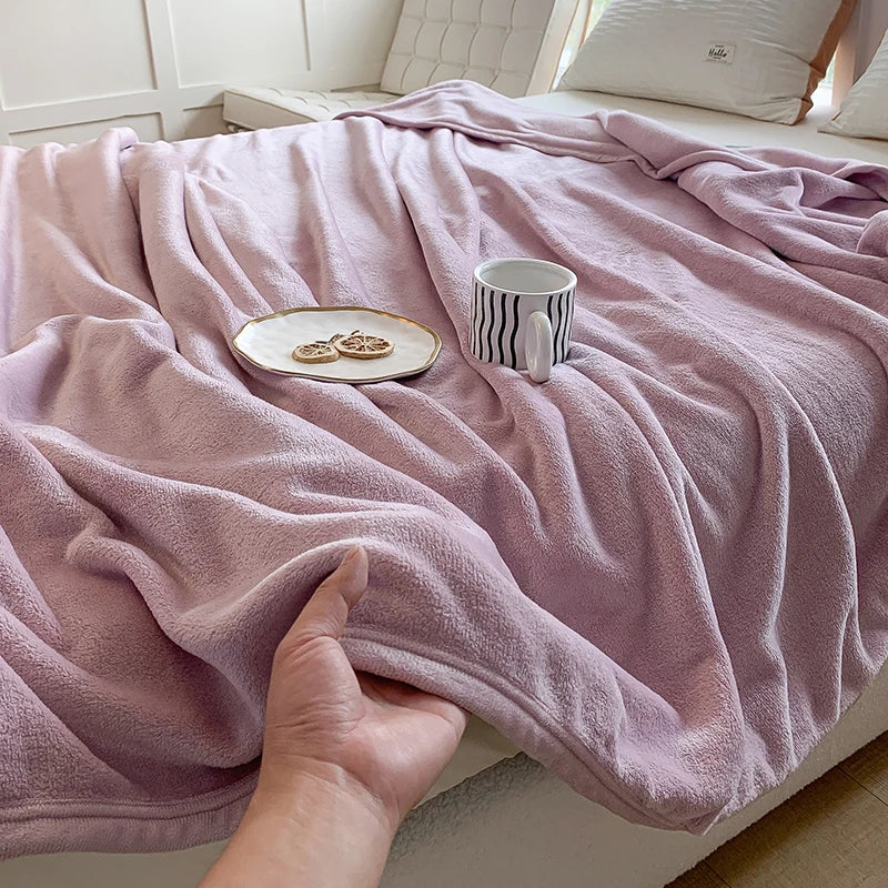 Decorbites™ Korallen-Samtfutter Sommerdecke: Extra weich, hautfreundlich, maschinenwaschbar
