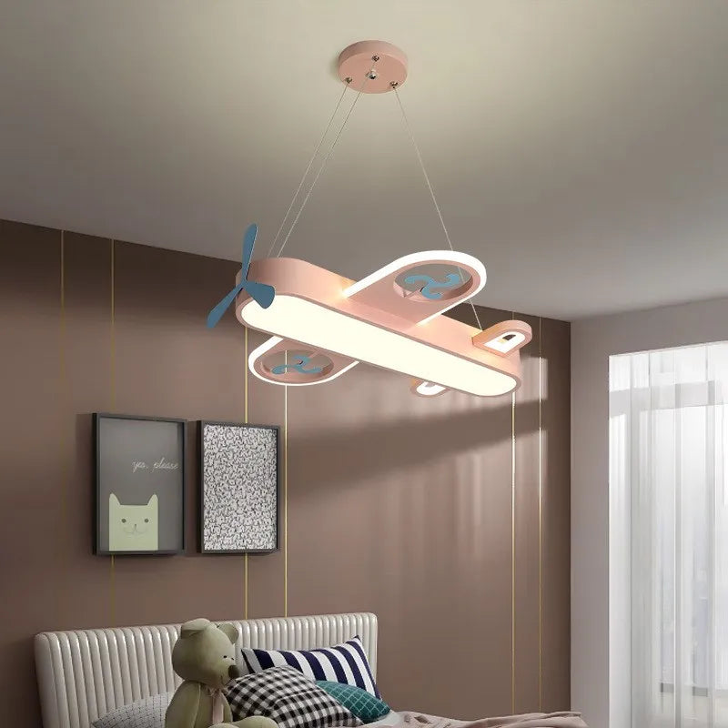 Decorbites™ Kinder-Flugzeug-Anhängerleuchten Holz Metall Wandlampen Kinderzimmer Schule LED