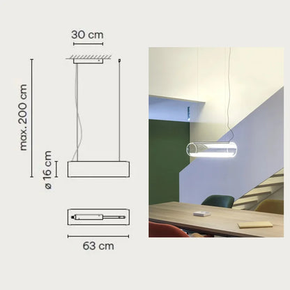 Decorbites™ Klare Glas-Zylinder-Hängelampe | Moderne Innen-Aufhängelampe