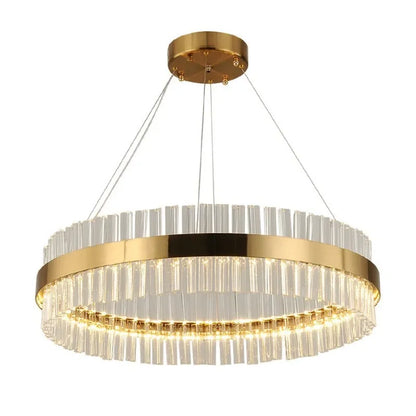 DecorBites™ Crystal Ring Chandelier LED Pendant Light Fixture