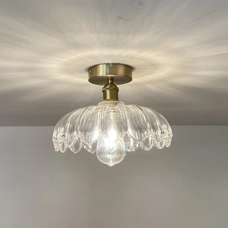 Decorbites™ Grüne Glas-LED-Deckenleuchte Moderne Eisen-Kupfer Lampara Techo für die Wohnraumausstattung
