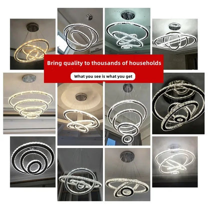 Decorbites™ Kristallring-Deckenleuchter Moderne Kreisförmige Pendellampe LED Hängelampe Leuchten