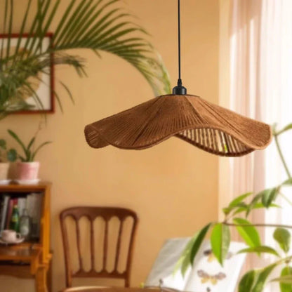 Decorbites™ Japanische Hanfstrick-Hängelampe E27 LED-Leuchte – Nordischer Wabi-Sabi-Stil