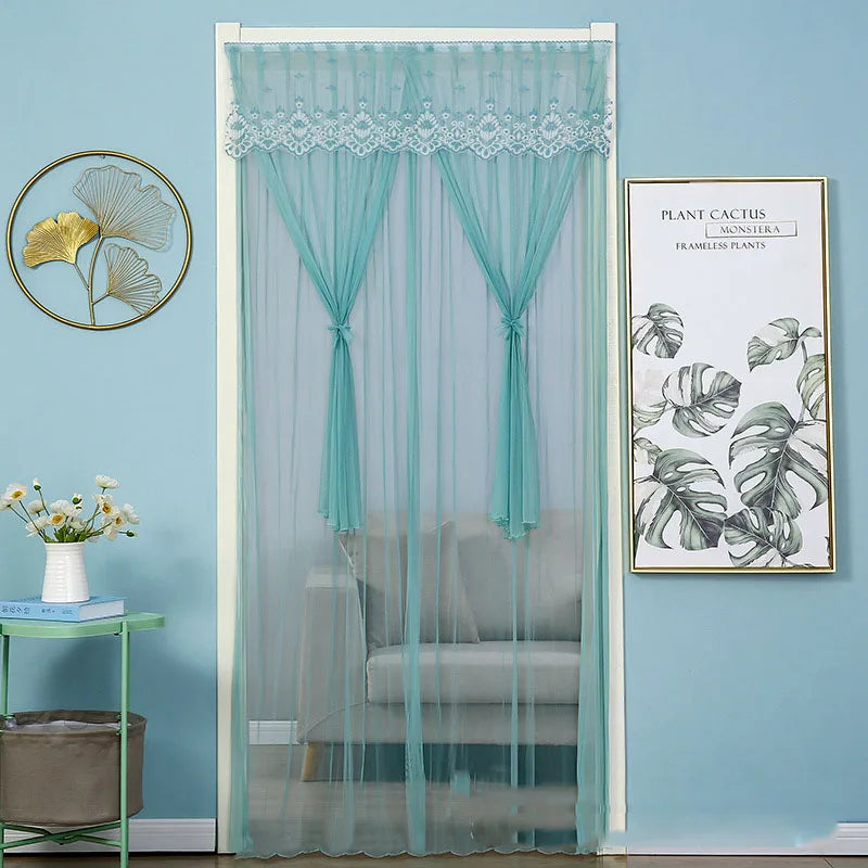 Decorbites™ Spitzeneinfassung Sommer-Insektenschutz-Türvorhang für Wohnzimmer und Schlafzimmer