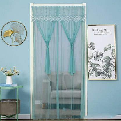 Decorbites™ Spitzeneinfassung Sommer-Insektenschutz-Türvorhang für Wohnzimmer und Schlafzimmer