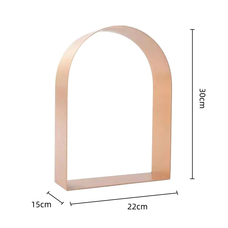 Decorbites™ Goldene Bögen Metallskulptur Raumdekoration Geometrisches Handwerk Figurine