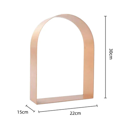 Decorbites™ Goldene Bögen Metallskulptur Raumdekoration Geometrisches Handwerk Figurine