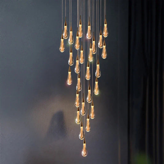 Decorbites™ Gold-Kristall-Lüster für modernes Wohn-, Ess- und Treppenhausbeleuchtung