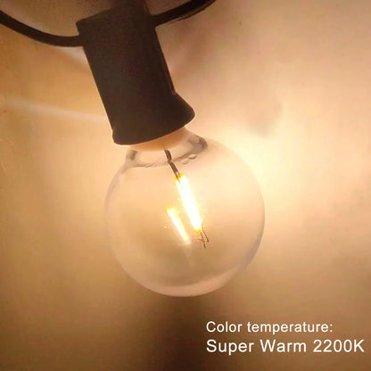 Decorbites™ G40 1W PET LED-Birnen – E12-Schraubfassung, unzerbrechliche Kugellampen – Außen-Girlandenbeleuchtung