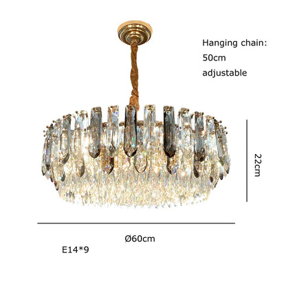 DecorBites™ Crystal Modern Pendant Light: Luxury Indoor Fixture for Home Decor