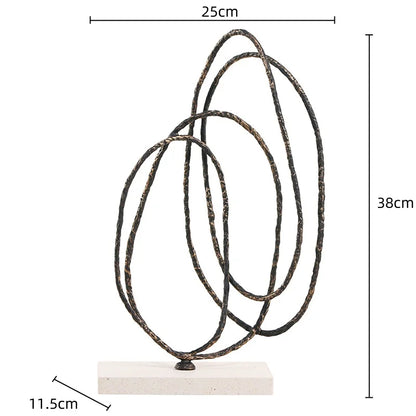 Decorbites™ Geometrische Abstrakte Gesicht Metallstatue Figurine Heimdekoration