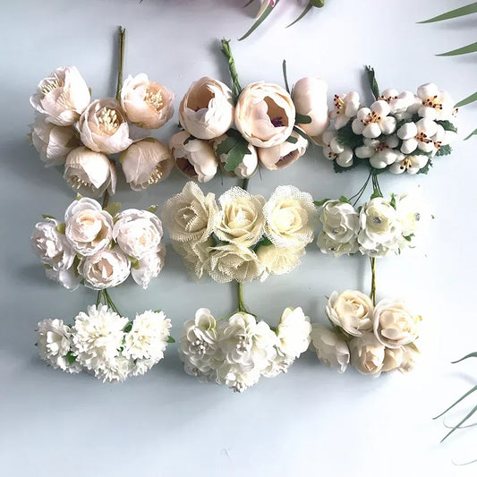 Decorbites™ Elfenbein Blume Kirsch Stempel Beeren Bündel für DIY Weihnachts Hochzeitsdekoration