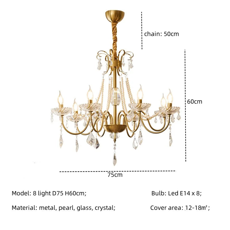 Decorbites™ Kristall-LED-Kronleuchter Wohnzimmer Luxusbeleuchtung E14 Hänge-Lampen
