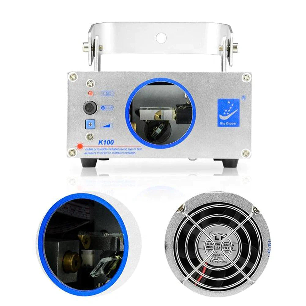 Decorbites™ Großer Wagen 120mW Lila Laserlicht mit DMX-Steuerung Bühnenbeleuchtung