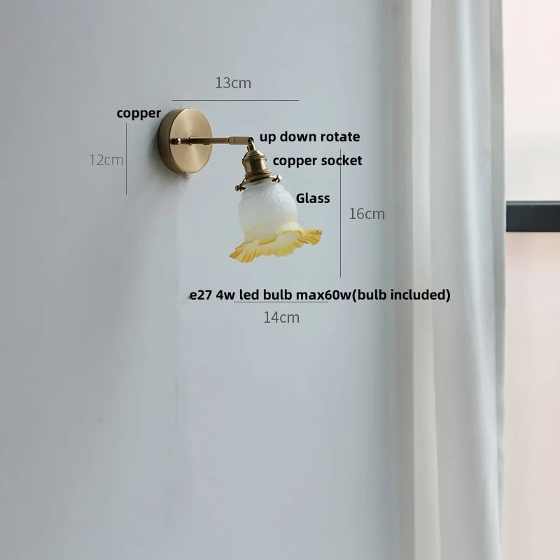 Decorbites™ Krone Glas LED Wandlampen Messing Schalter Treppenarmaturen