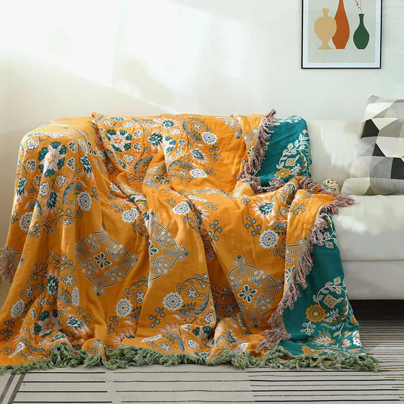 Decorbites™ Gaze Boho-Handtuchdecke - Weiche Baumwolle Nordische Sofabezug & Decke