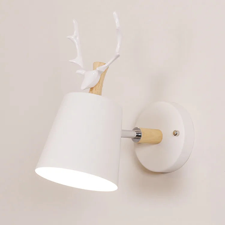 Decorbites™ LED Geweih-Wandleuchte Holz Nordisch Vintage Modern Loft Schlafzimmer-Beleuchtung E27