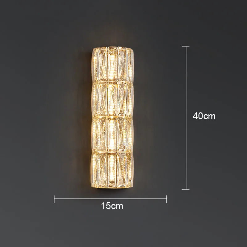 DecorBites™ Crystal LED Wall Lamp for Living Room Aisle Bedroom Staircase Decoration