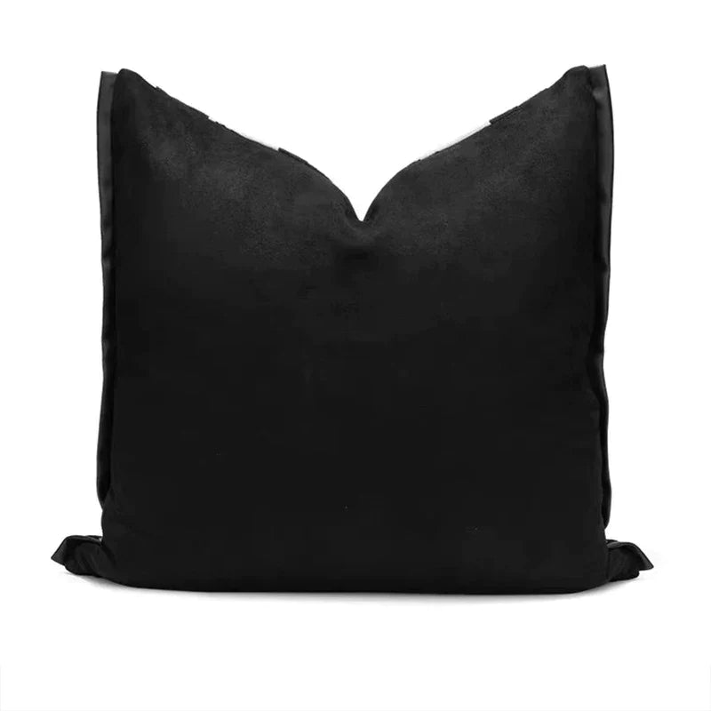 DecorBites™ Geometric Texture Black Gold Cushion Cover for Elegant Living Room Decor
