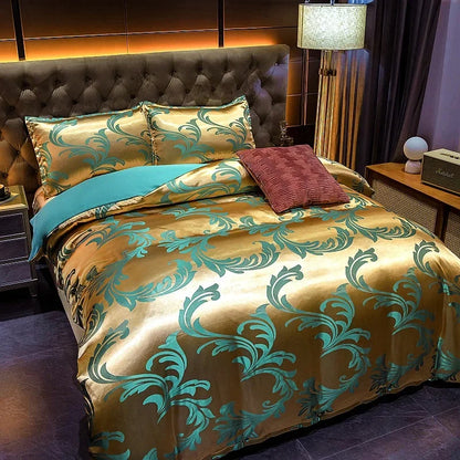 Decorbites™ Jacquard-Luxus-Bettwäsche-Set - King-Size-Daunenbettdecke & Bettdecken - Hochwertige Heimtextilien