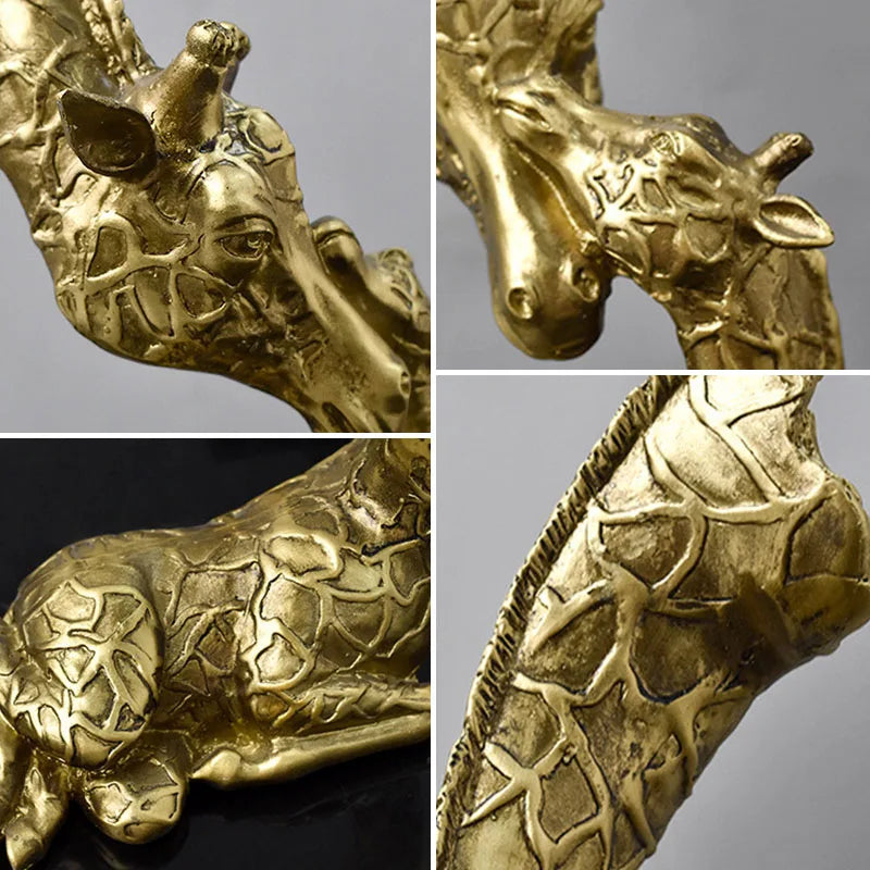 Decorbites™ Abstrakte Harz-Giraffen-Figuren Dekoration für Zuhause und Büro Ornament Kunstsammlung