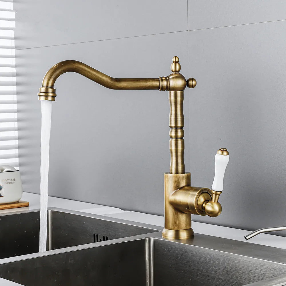 Brass Black Kitchen Faucet Premium Antique Finish