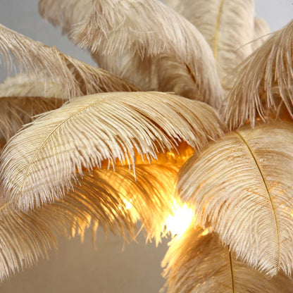 Decorbites™ Elegante Straußenfeder-Stehlampe für Heimdekoration & Beleuchtung