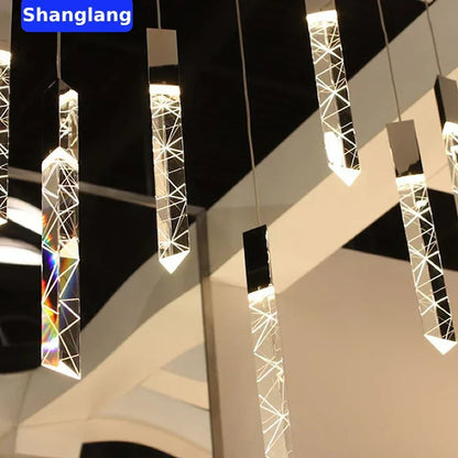 Decorbites™ Kristall-Chrom-LED-Kronleuchter: Luxuriöse Duplex-Treppen-Loft-Pendant-Lampe für das Wohnzimmer