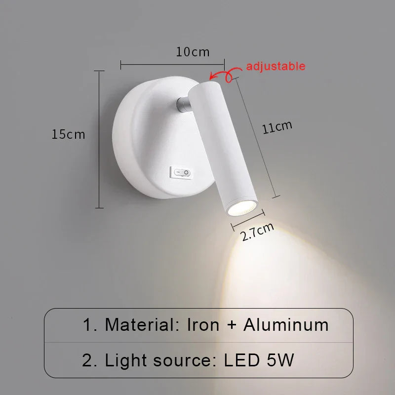 Decorbites™ LED-Wandleuchte Moderne Spot-Leuchte Innenbeleuchtung für Wohnzimmer & Schlafzimmer