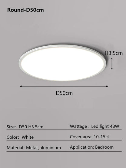 Decorbites™ LED-Deckenleuchte: Nordischer Stil Ultra-Dünne Quadratische Lampe für Wohnzimmer und Schlafzimmer
