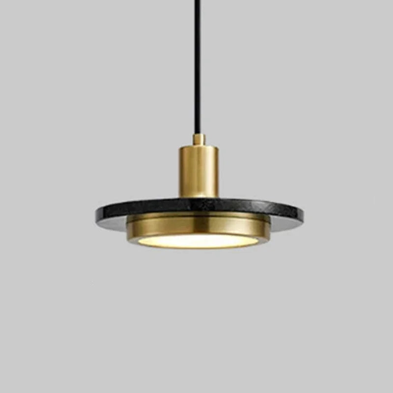 Gold Marble Saucer Chandelier