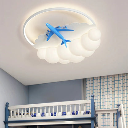 DecorBites™ Kids Cloud Airplane Chandelier Ceiling Light for Children's Bedroom