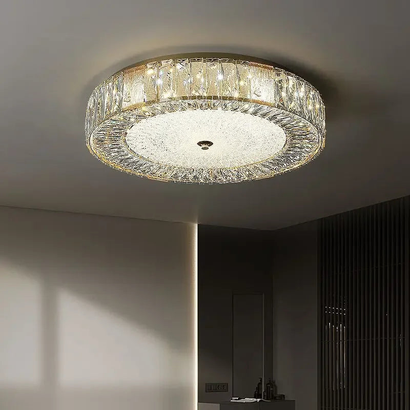 Decorbites™ Goldener Kristall-Deckenleuchter: Moderne Luxus-LED-Leuchte für das Wohnzimmer