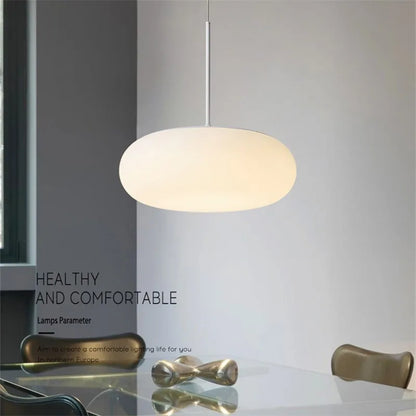 DecorBites™ Itka Pendant Lamp - Minimalist White Lamp Shade for Dining Table, Bedroom, Kitchen