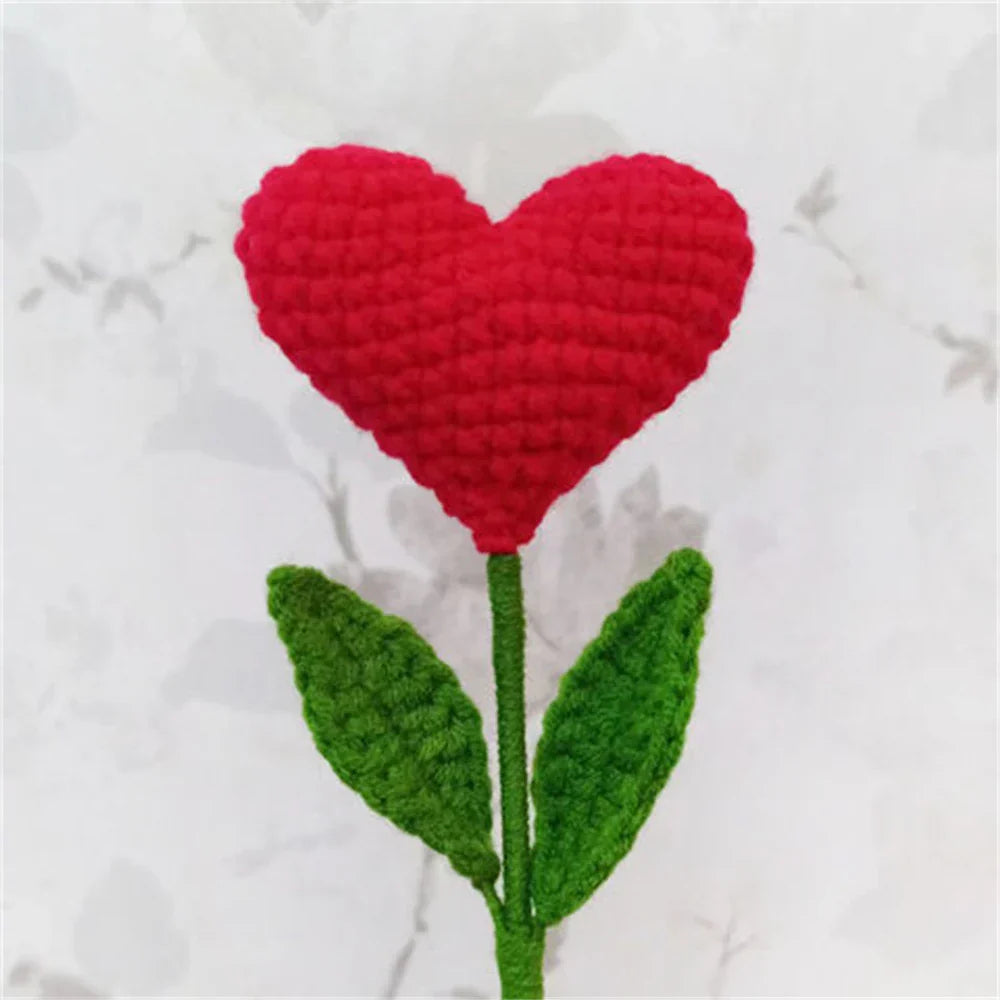 Decorbites™ Gestricktes Sonnenblumen- & Hasen-Bouquet: Handgefertigte Häkel-DIY-Heimdekoration & Geschenk