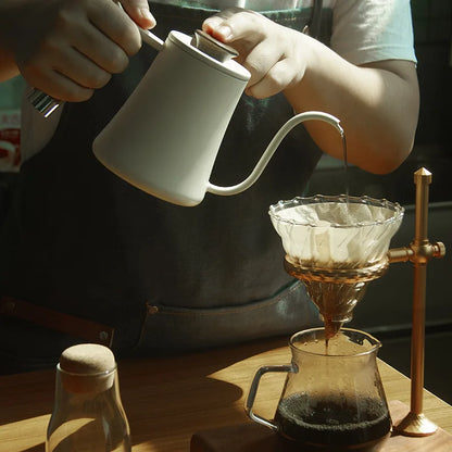 Decorbites™ Gänsehals-Pour-Over-Kanne mit Holzegriff – Kaffeuzubehör