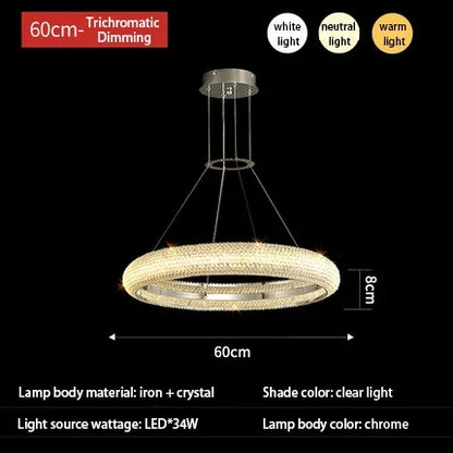 Decorbites™ Elegante Chrom-Kristall-Lüster für Esszimmer Wohnzimmer Schlafzimmer Flur