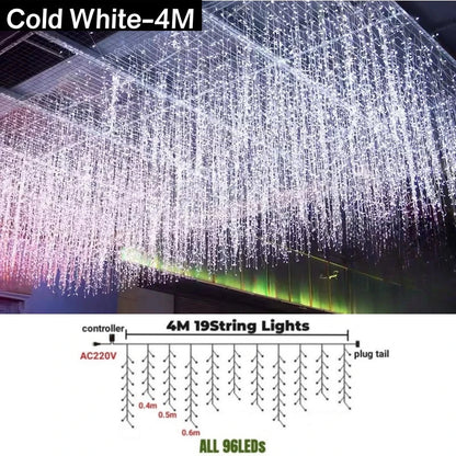 Decorbites™ Eiszapfen-LED-Lichterkette: Festliche Außendekoration für Weihnachten, Party, Patio und Garten