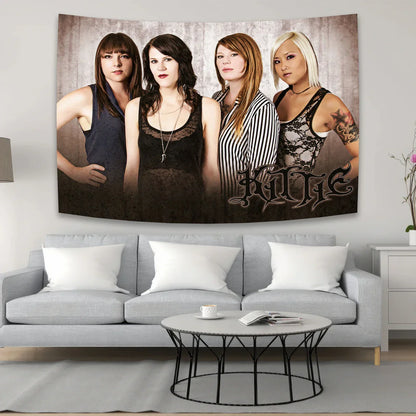 DecorBites™ Kitties Tapestry Wall Art Poster for Music Lovers & Boho Home Decor