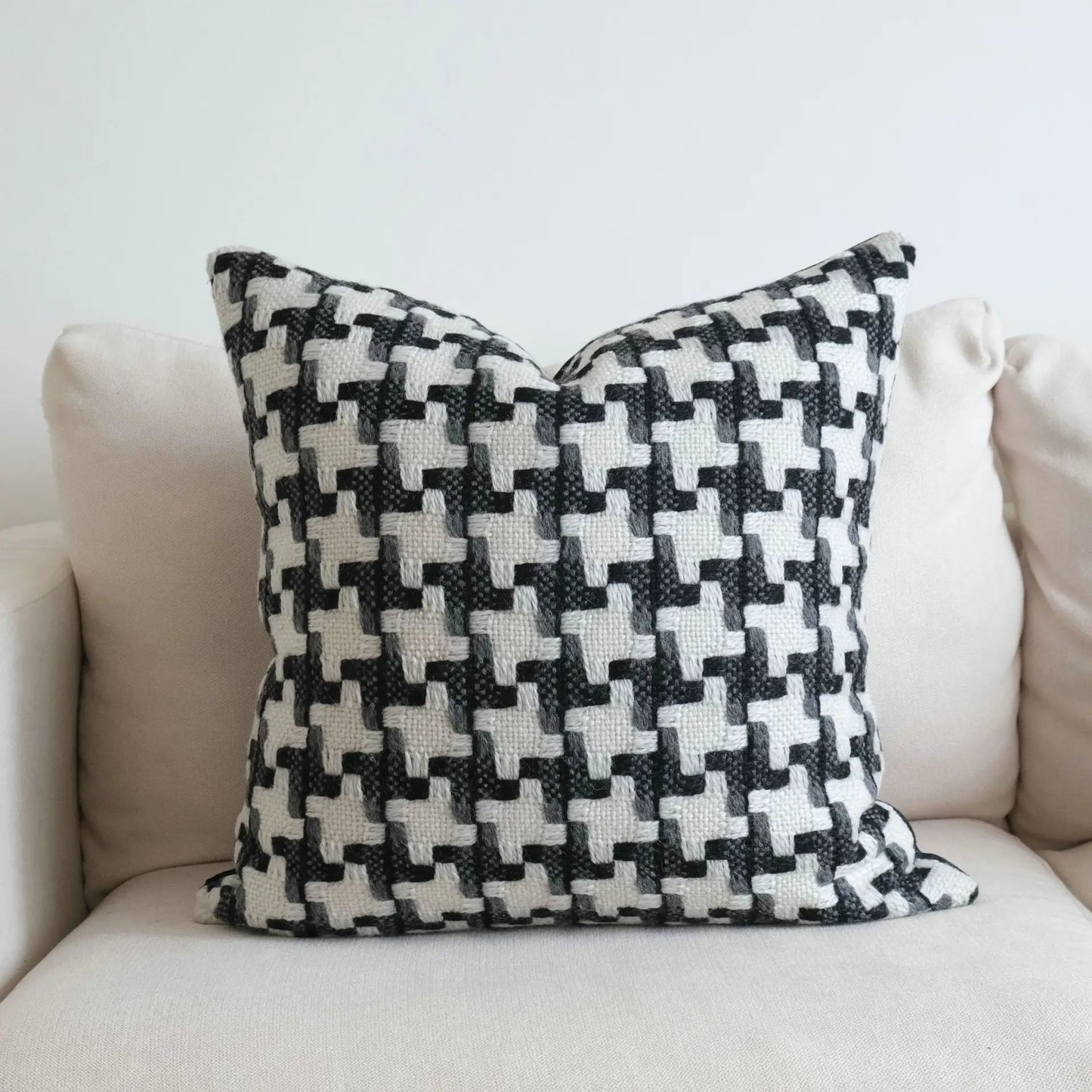 Decorbites™ Hahnentrittmuster-Häkel-Kissenbezug Nordisch Minimalistisches Dekokissen