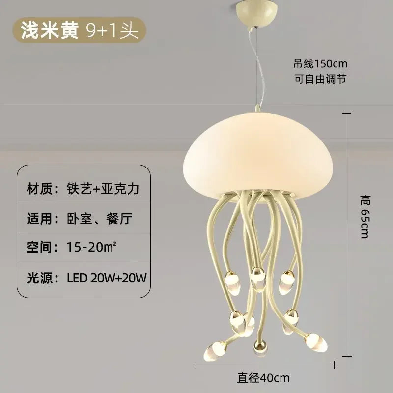 DecorBites™ Kawaii LED Jellyfish Lamp Art for Bedroom Decor & Lighting