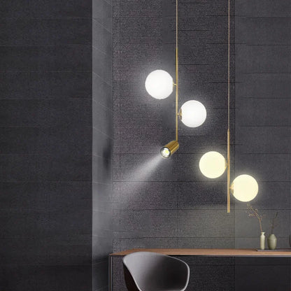 DecorBites™ Glass Ball LED Chandelier: Nordic Modern Pendant Light for Dining Room and Bedroom