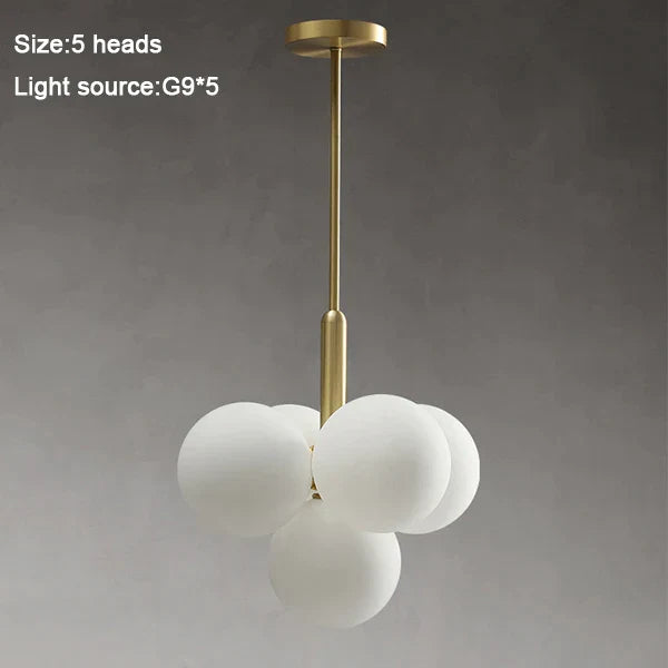Decorbites™ Glas-Kugeln-Kronleuchter: Moderne Gold-Hängebeleuchtung für Wohnzimmer und Essbereich