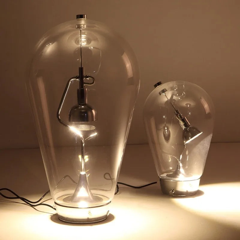 Decorbites™ Lodes Blow Glas-Tischleuchte: Verstellbare moderne Chromleuchte für Zuhause, Laden und Bar
