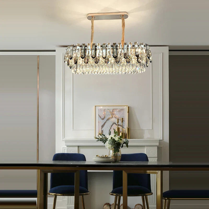 DecorBites™ Crystal Modern Pendant Light: Luxury Indoor Fixture for Home Decor