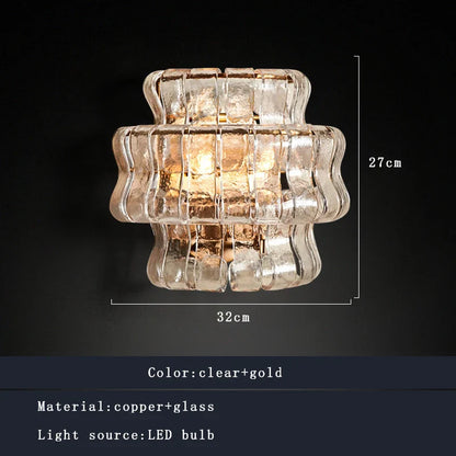 Decorbites™ Dunkelbraune Glas-Wandleuchter, LED-Dekoration für Wohnzimmer, Gang, Nachttisch