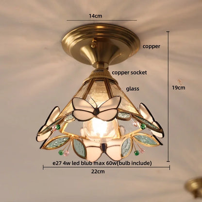 DecorBites™ Glass Flower LED Ceiling Lights - Modern Nordic Canopy Lamparas Techo