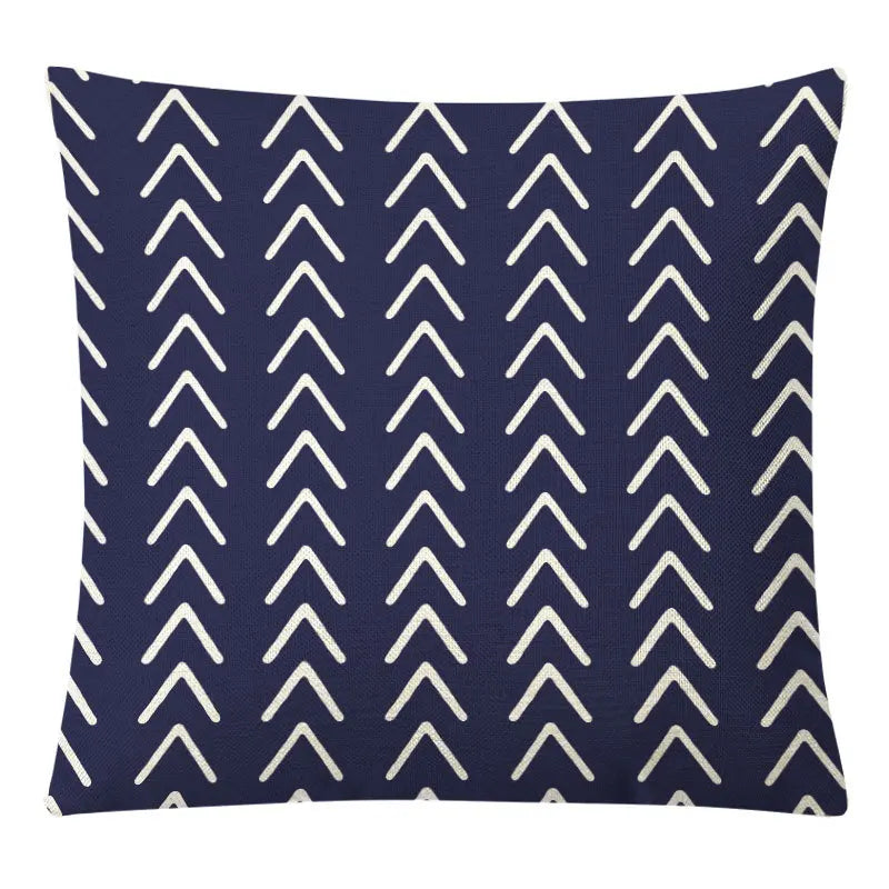 DecorBites™ Geometric Yellow Linen Pillow Cover for Modern Décor 45x45cm