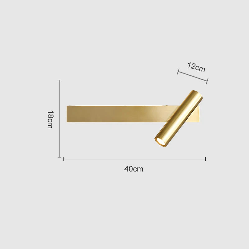 DecorBites™ Copper Wall Light Nordic Style for Bedroom Bedside, Modern Minimalist Design